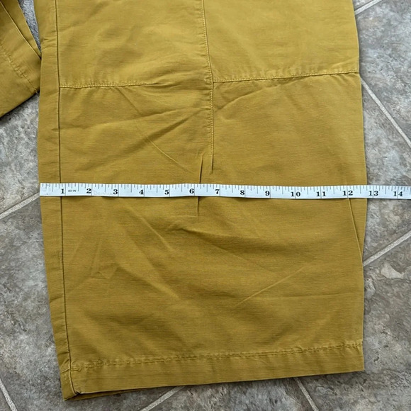 Anthropologie Pilcro Porto Wide Leg Crop Pants Chartruese size 28 Yellow Tan - Picture 13 of 14